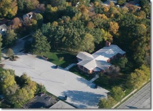 aerial view of Blessed Hope united methodist church of West Allis